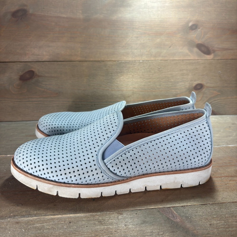 samuel hubbard samsport Womens size 8 shoes Blue Leather Slip On sneakers